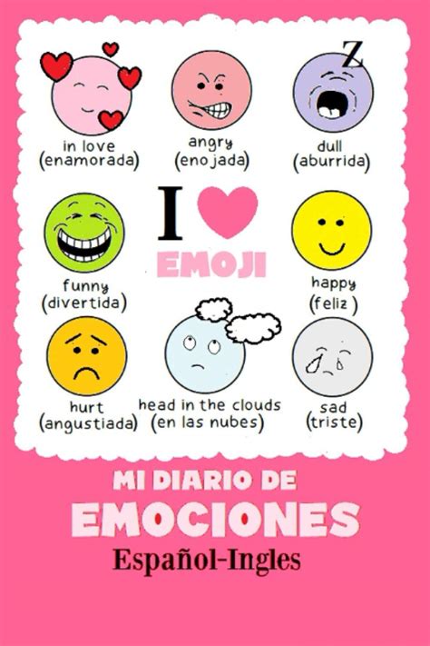 Buy Emoji Mi Diario de Emociones en Ingles Español Actividades de