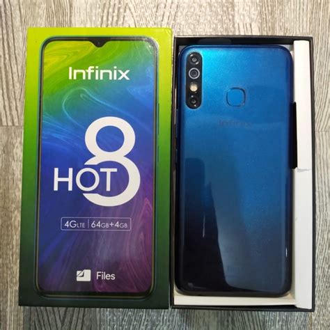 Jual Infinix Hot 8 4 64 FULLSET LENGKAP RESMI MULUS SECOND NO MINUS BEKAS Shopee Indonesia