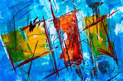 Red and Blue Abstract Painting · Free Stock Photo