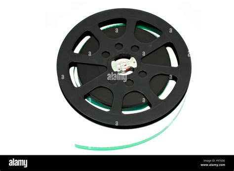 Black 16 Mm Film Reel Isolated On White Stock Photo Alamy