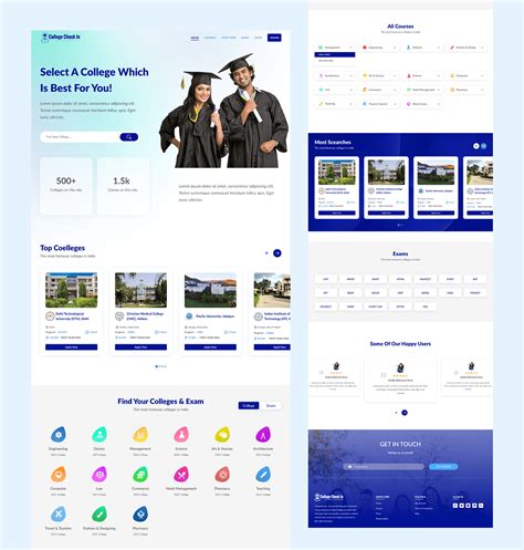 College Admission Website Landing Page Design Behance