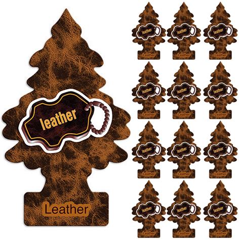 12 Little Trees Leather Scent Car Air Freshener Car Auto Office Home Hanging