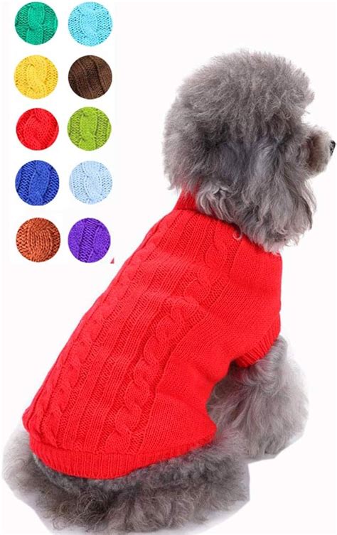 Bwealthest Dog Sweater Warm Pet Sweaters For Small Dogs