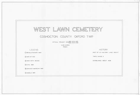 Wpa Cemetery Plat Maps Coshocton County Oxford Township Evans