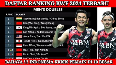 TERBARU DAFTAR RANKING BWF TERBARU AFTER SINGAPORE OPEN 2024