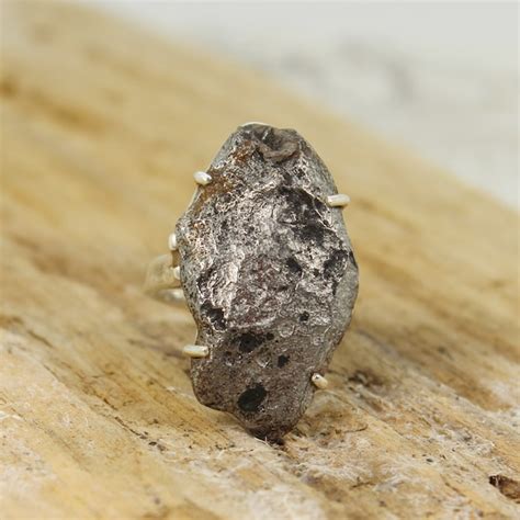 Meteorite Ring - Etsy