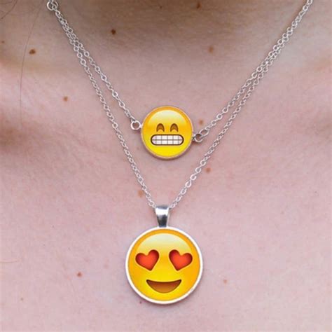 Posherpooch Jewelry Emoji Cabochon Necklace Multilayernwt Poshmark