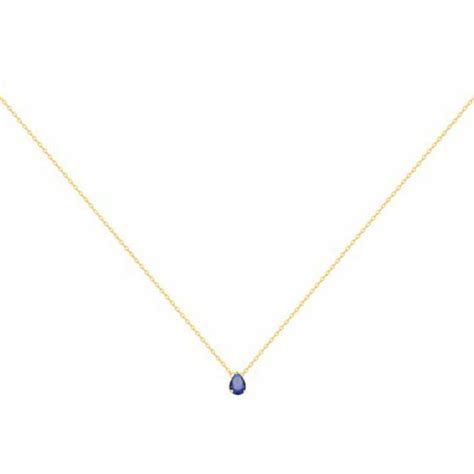 Achat Collier En Plaqu Or Et Spinelle Bleue