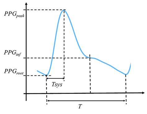 Illustration Of Ppg Features Inflection Point Of The Ppg Waveform