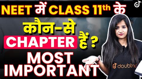 Class 11 Most Important Chapters for NEET 2024 NEET 2025 य ह जरर