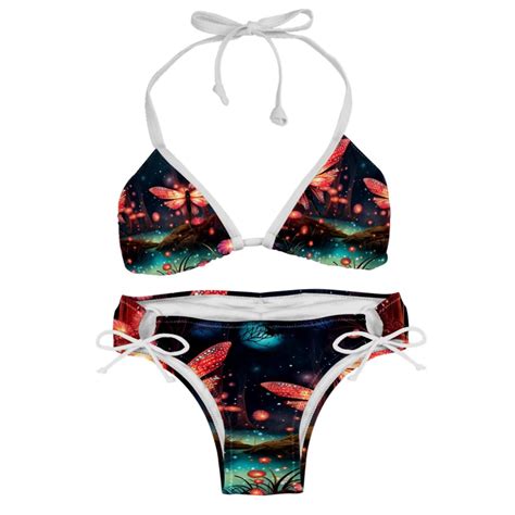 Fireflies Women S One Piece Swimsuit Bikini Set With Detachable Sponge