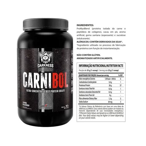 Carnibol Darkness 907g Proteína Da Carne Super Corpo Suplementos