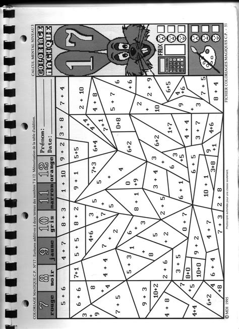 Coloriage Magique Cp Calcul Mental Niveau 2 Tout Degorgement