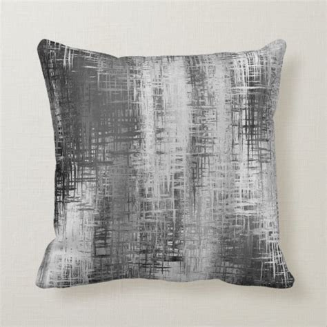 Graywhite Abstract Decor Pillow