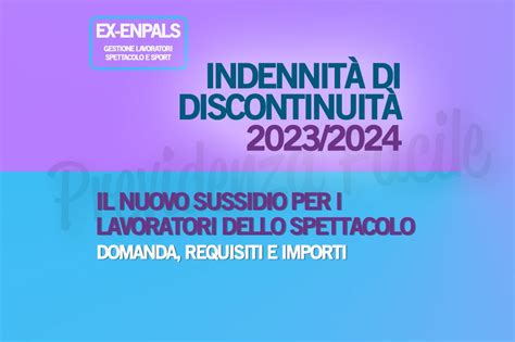 Domanda Indennità di Discontinuità per i Lavoratori dello Spettacolo