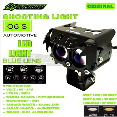 Jual Lampu Sorot Tembak Q S Blue Lens Luminos Motor Mobil Sd