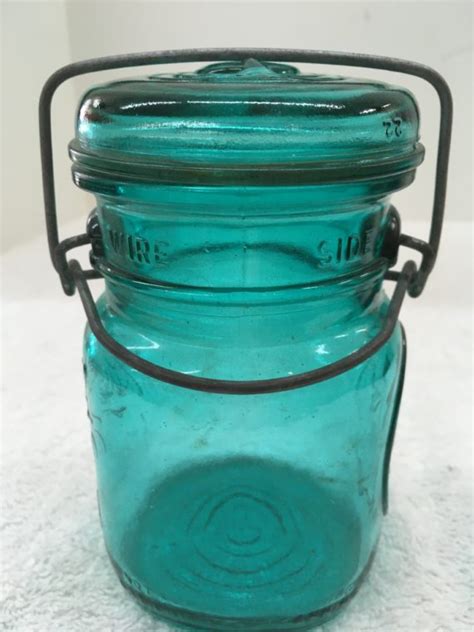 Ball Ideal Green Glass Eagle Mason Jar Replica