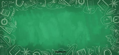 Linear Sticker School Life Sticker Green Chalkboard Background