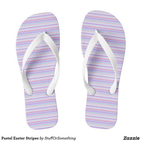 Pastel Easter Stripes Flip Flops Pastel Easter Stripes Sandals Flip