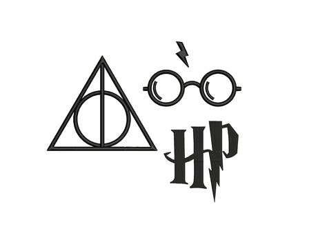 Harry Potter Glasses Embroidery Design 3 Designs 345 Inch