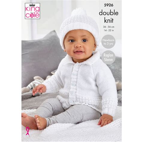 King Cole Comfort Dk Pattern 5926 Cardigan Hat And Blanket Delta