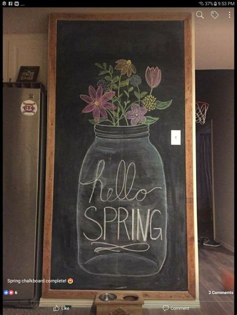 Pin By French Farmhouse Style On Spring Spring Chalkboard Chalkboard