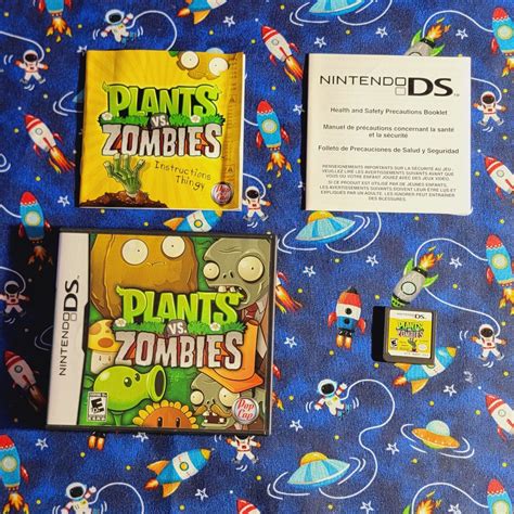 Plants Vs Zombies Nintendo DS Lite DSi XL 3DS 2DS W Case Manual