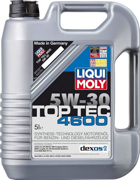 Liqui Moly Top Tec 4600 5w 30 Motor Oil 5l • Price