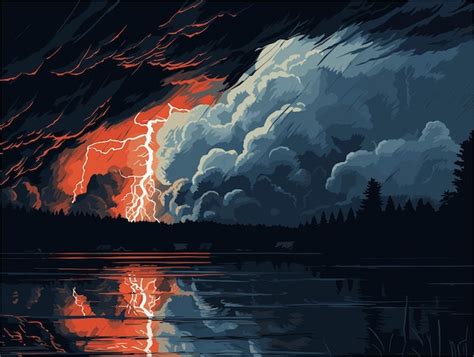 Premium Vector | Background with thunder