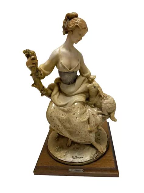 VINTAGE CAPODIMONTE G Armani G Giuseppe Figure Women With Sheep 1882