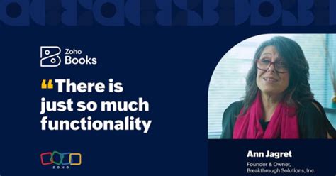 How Zoho Books transformed accounting for Breakthrough Solutions ...