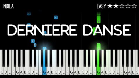 Indila Dernière Danse EASY Piano Tutorial YouTube