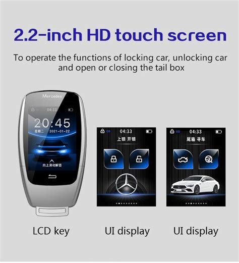 Lcd Universal Key Keyless Entry Car Mercedes Classic Black Mk3