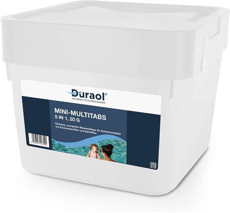 Duraol 3kg Chlor Mini Multitabs 5 in 1 20g Mini Chlortabletten für