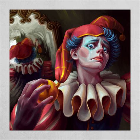 Sad Clown Art Print by A L I N R U S S