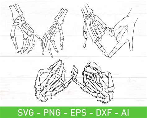 Skeleton Hands Pinky Swear Svg Pinky Promise Svg Etsy