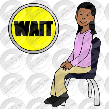 Wait Picture for Classroom / Therapy Use - Great Wait Clipart