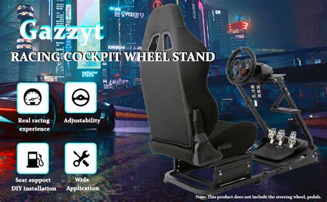 Amazon Gazzyt Adjustable Racing Simulator Cockpit Wheel Stand With