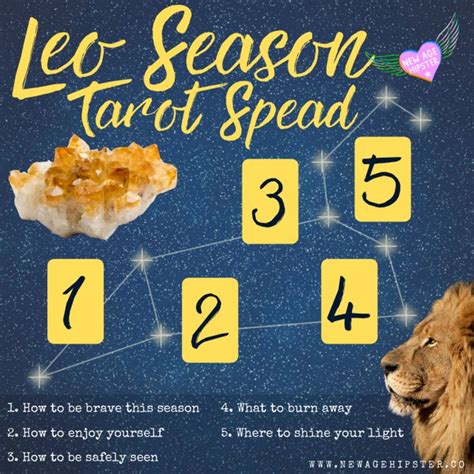 Leo Season Tarot Or Oracle Spread New Age Hipster In 2024 Leo