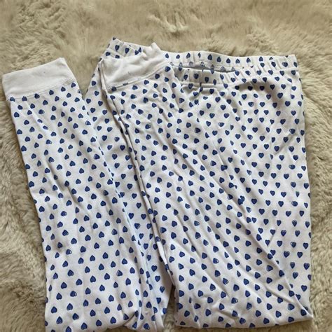 White And Blue Pajamas Depop