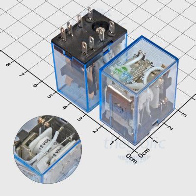 HH52P MY2NJ Rơ Le Trung Gian 12VDC 5A DPDT 8 Chân 8 chân tháo lắp