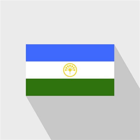 Bashkortostan Flag Long Shadow Design Vector Vector Art At