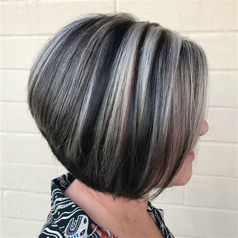 65 Gorgeous Gray Hair Styles To Inspire Your Next Chop Frosted Hair Brown Hair With Silver