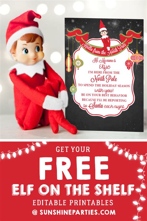 Free Elf Shelf Printables