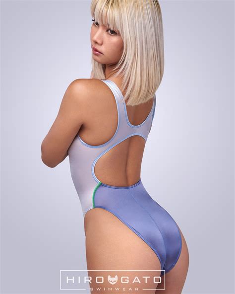 Hiro Gato Swimsuit Sheer Nylon Andromeda Swimming Etsy Uk