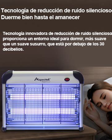 Aspectek Lampara Mata Moscas Electrico Potente Lampara Uv Contra