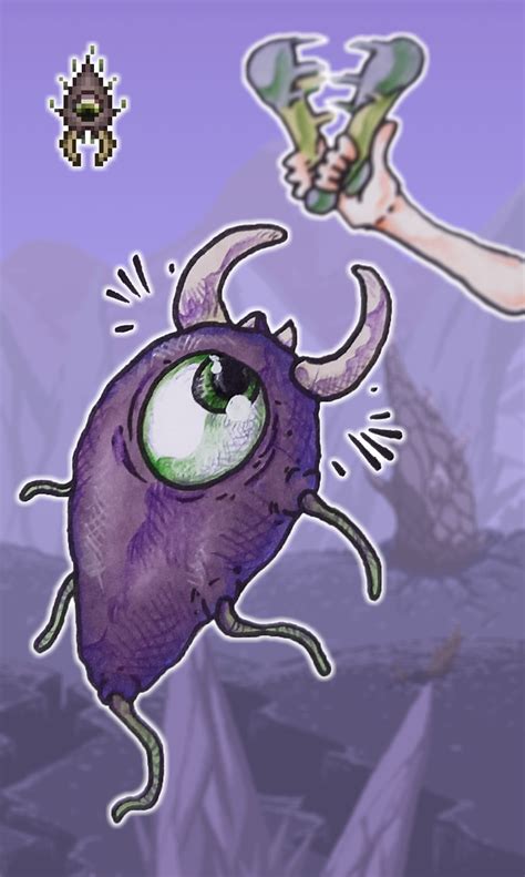 Day 447555 Of Terraria Daily Drawing Baby Eater Rterraria