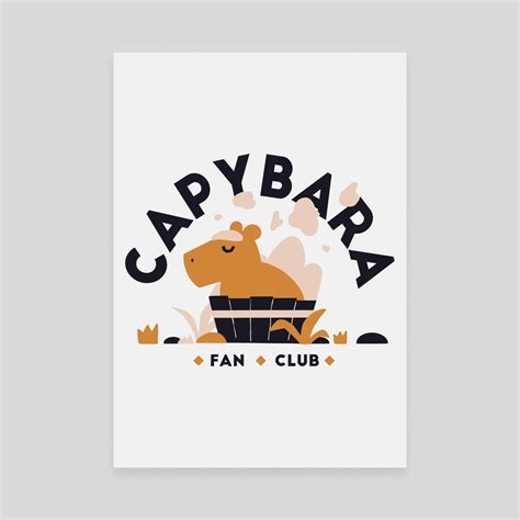 Capybara Fan Club An Art Canvas By Pretty Pixels INPRNT