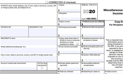 Form 1099 Misc 2020 Instructions Zrivo