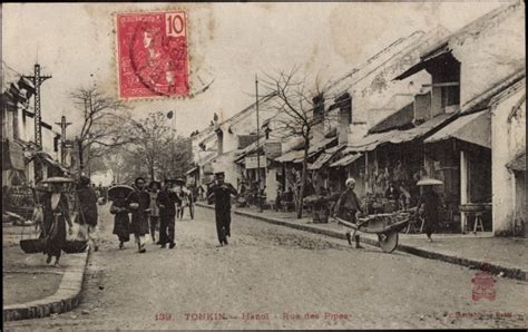 Ansichtskarte Postkarte Hanoi Tonkin Vietnam Rue Des Akpool De